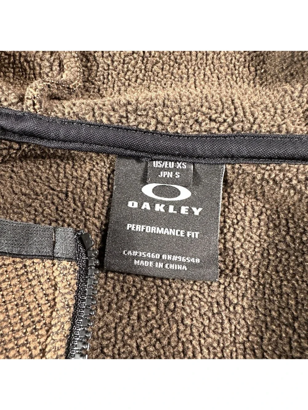 Oakley Brown Full Zip Jacket Pullover Size XS Men’s Snowboard Skate Grunge